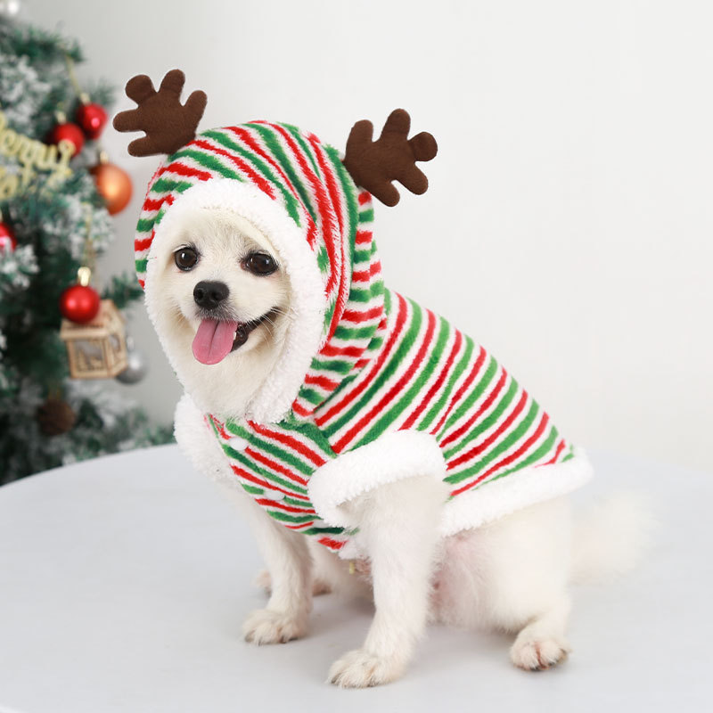 Winter Clothing Looks - Selamat Natal pakaian hewan peliharaan mantel