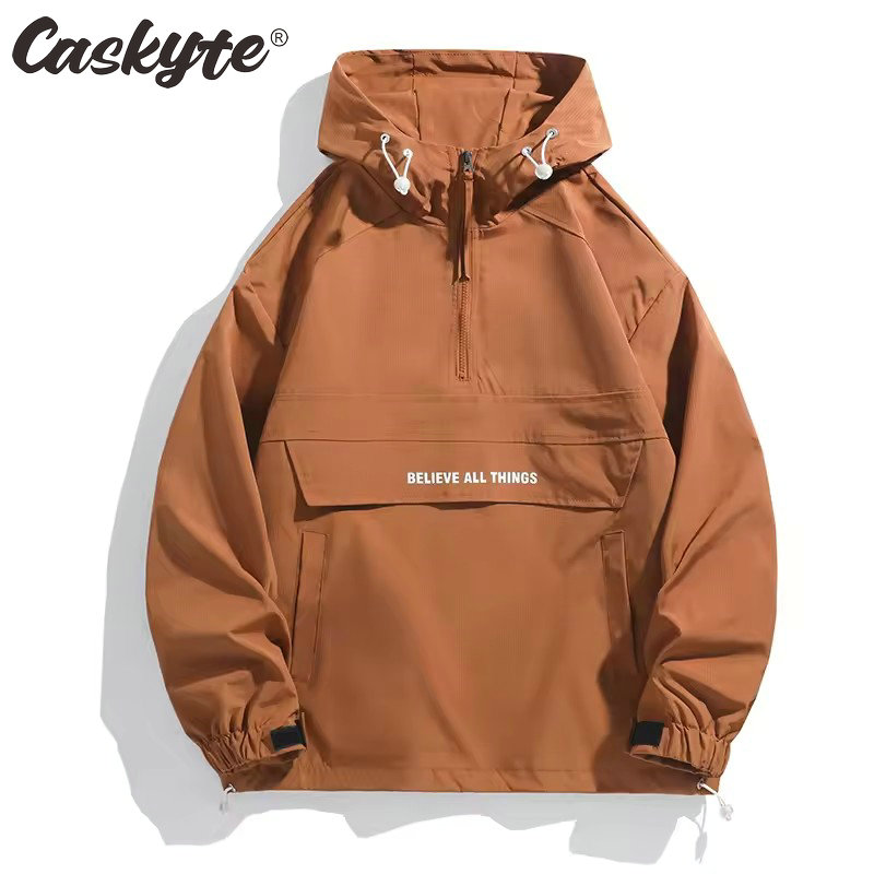 Windproof Jacket Softshell - 2026 CASKYTE Jaket Hiking Pria Tahan