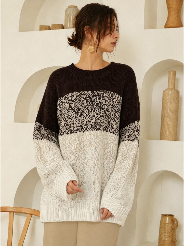 Winter Clothing Plus Size - Sweater Rajut Kasual Wanita Ukuran Besar,