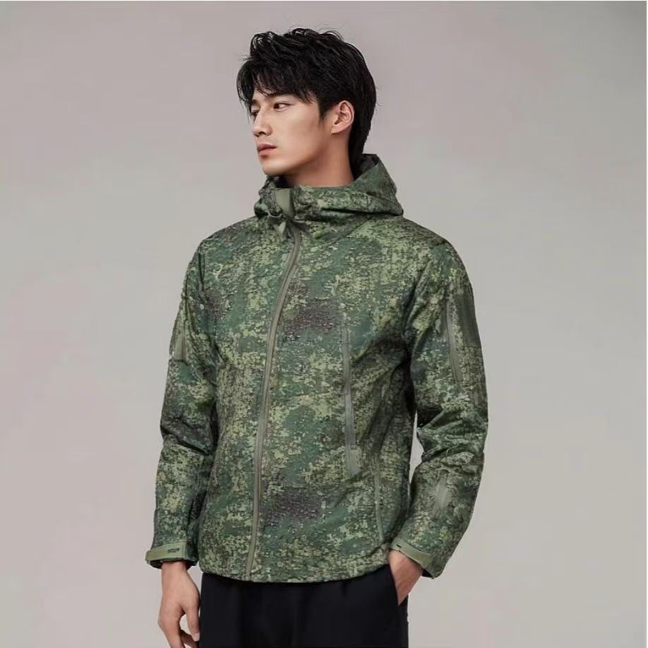 Windproof Jacket Softshell - 5XL 6XL Seragam Taktis Kamuflase Russion