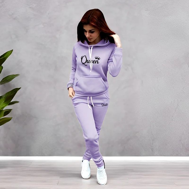 Winter Clothing For Women - Setelan Olahraga Wanita dengan Cetakan Huruf