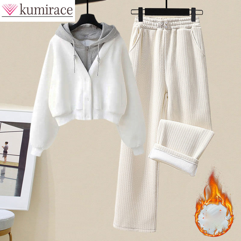 Winter Clothing Kit - Jaket Hoodie lembut dan tebal, setelan