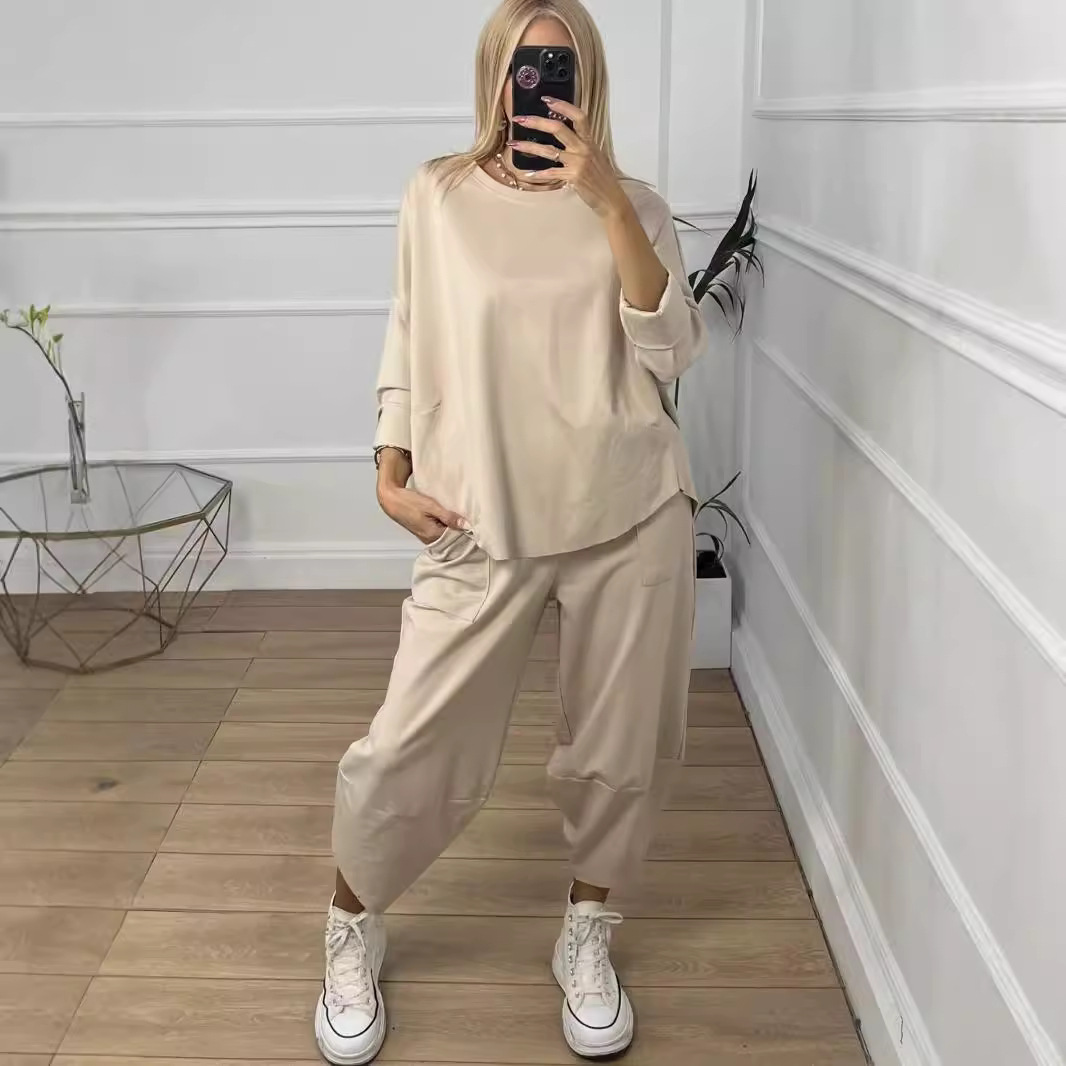 Winter Clothing Kit - Setelan pakaian olahraga Retro longgar, atasan