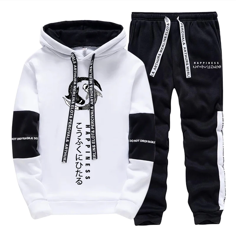 Winter Clothing - Setelan Olahraga Pria Modis, Hoodie Kasual