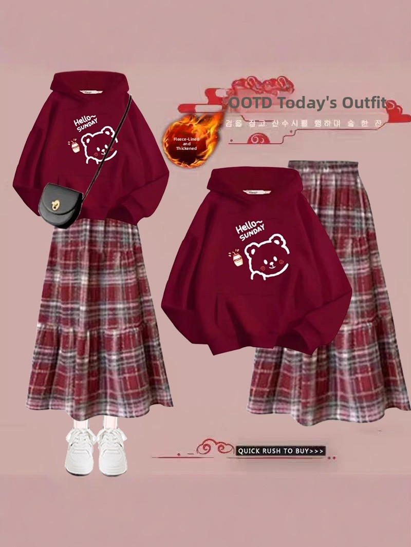Winter Under Clothing - Setelan Baju Tahun Baru Merah Panjang