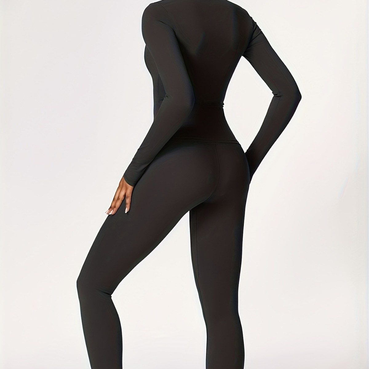 Setelan yoga ketat lengan panj - Winter Clothing For Women ulasan dan harga