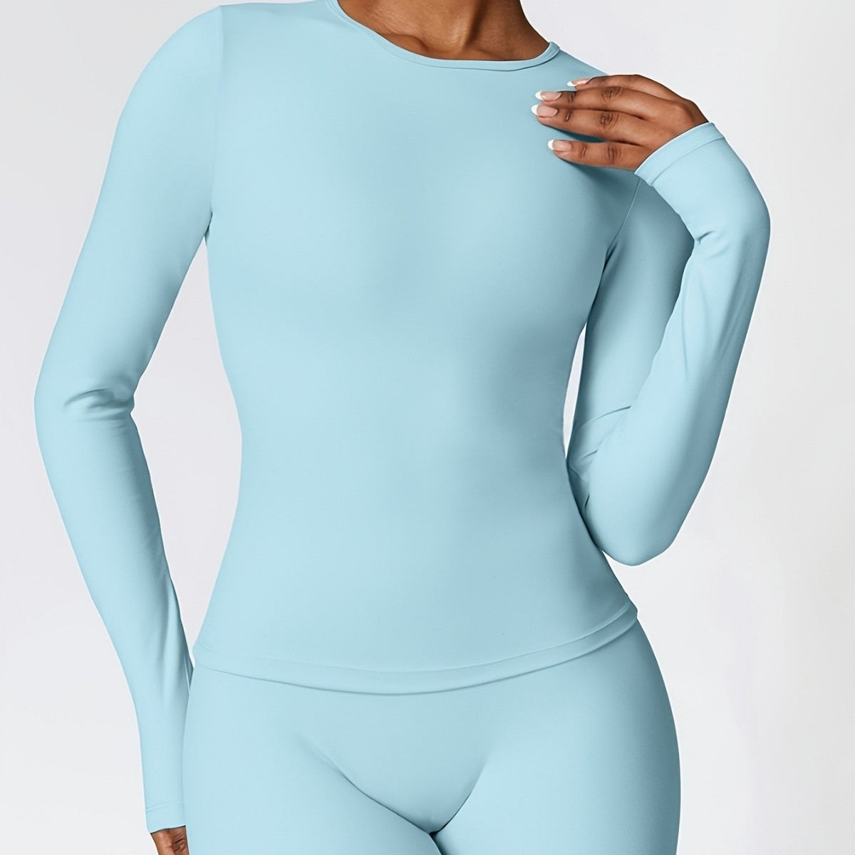Setelan yoga ketat lengan panj - Winter Clothing For Women ulasan dan harga