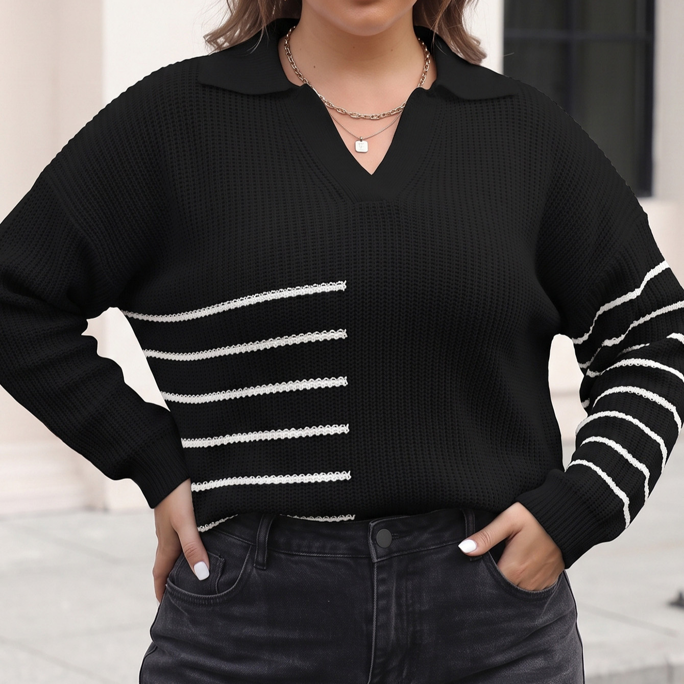 Sweter Rajut Lengan Panjang Ka - Winter Clothing Plus Size ulasan dan harga