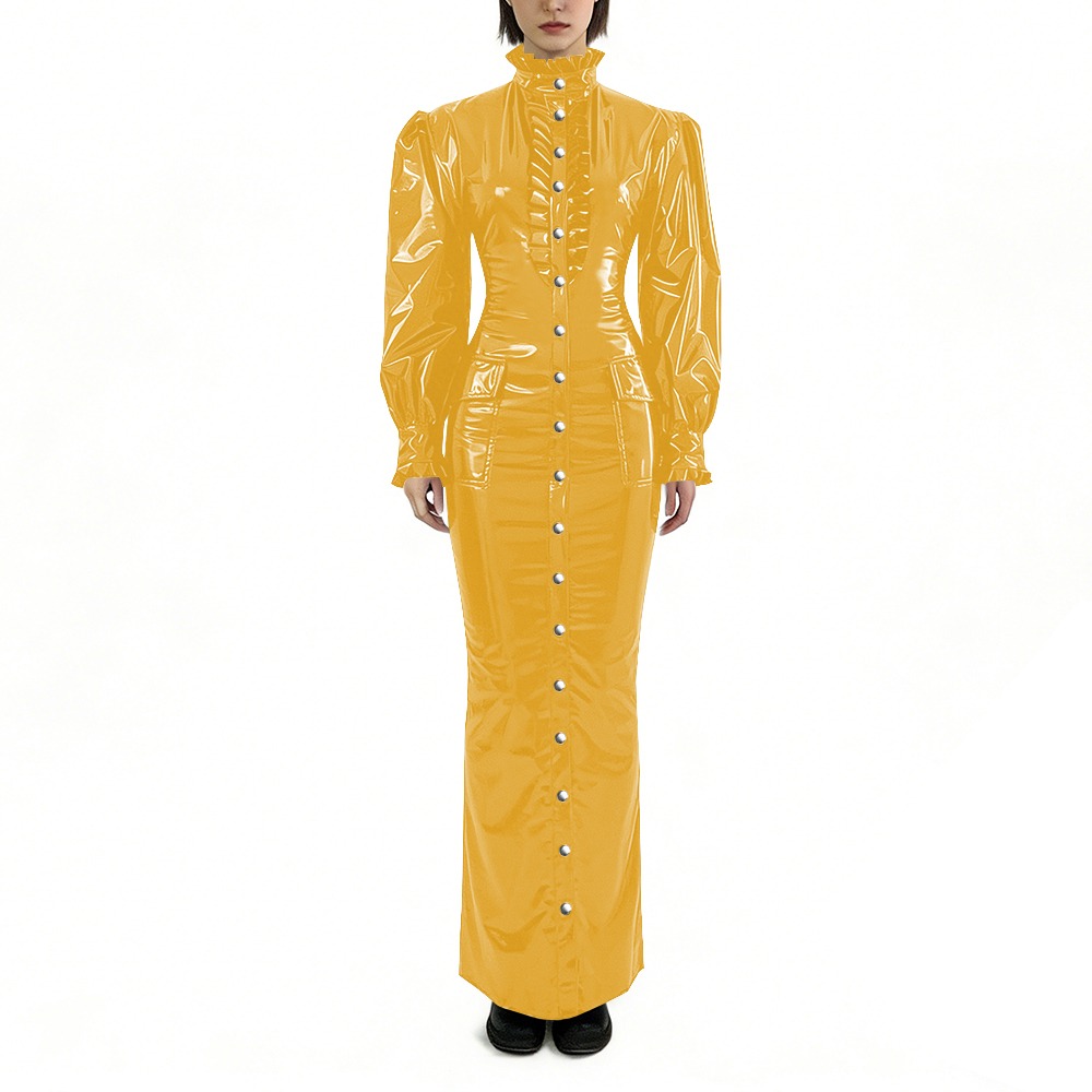 Gaun Pensil Panjang PVC Mengki - Winter Clothing Plus Size ulasan dan harga