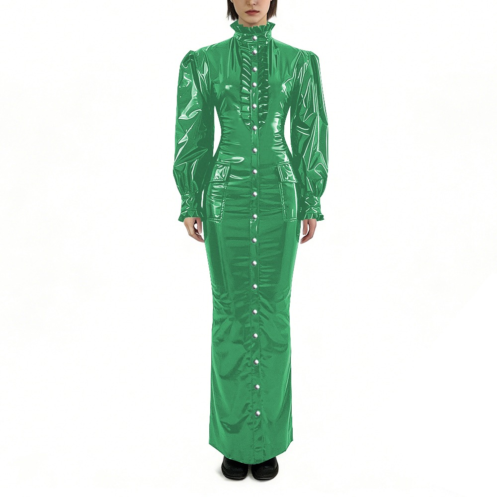 Gaun Pensil Panjang PVC Mengki - Winter Clothing Plus Size ulasan dan harga