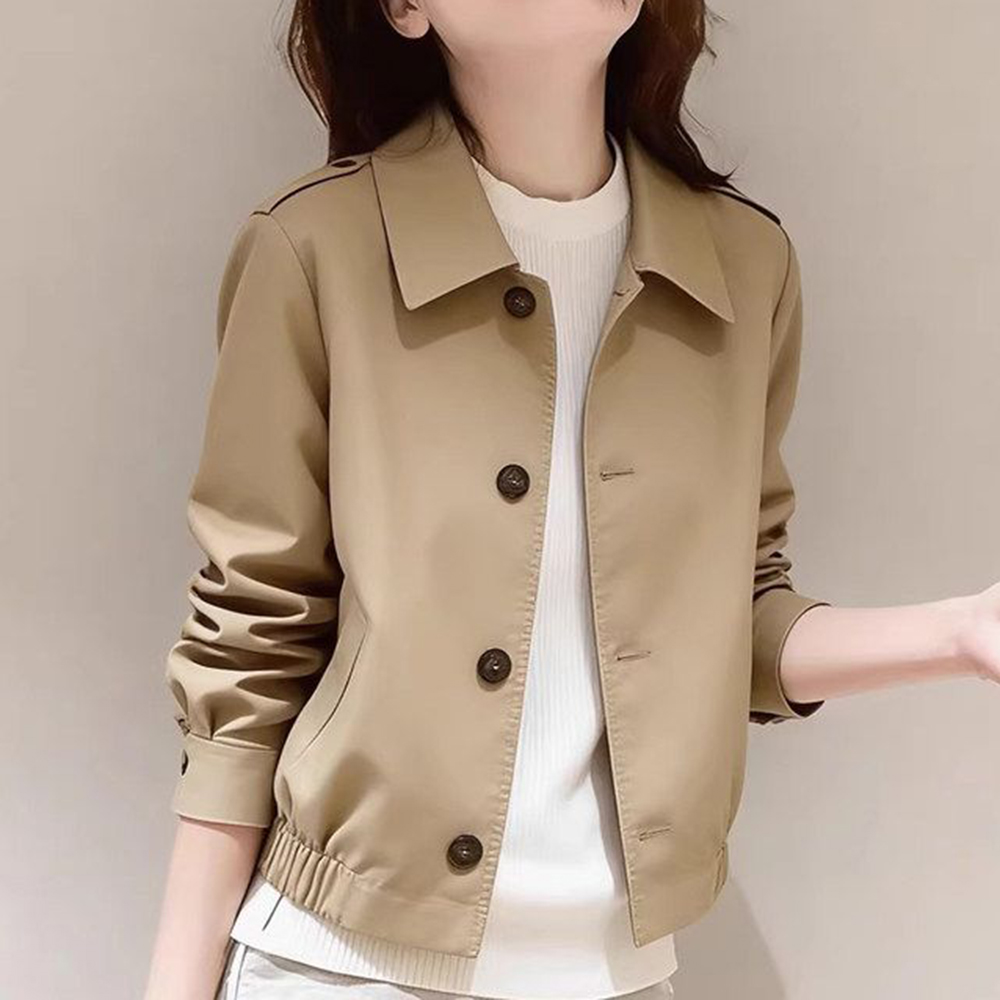Jas trench wanita khaki kecil  - Winter Clothing Looks ulasan dan harga