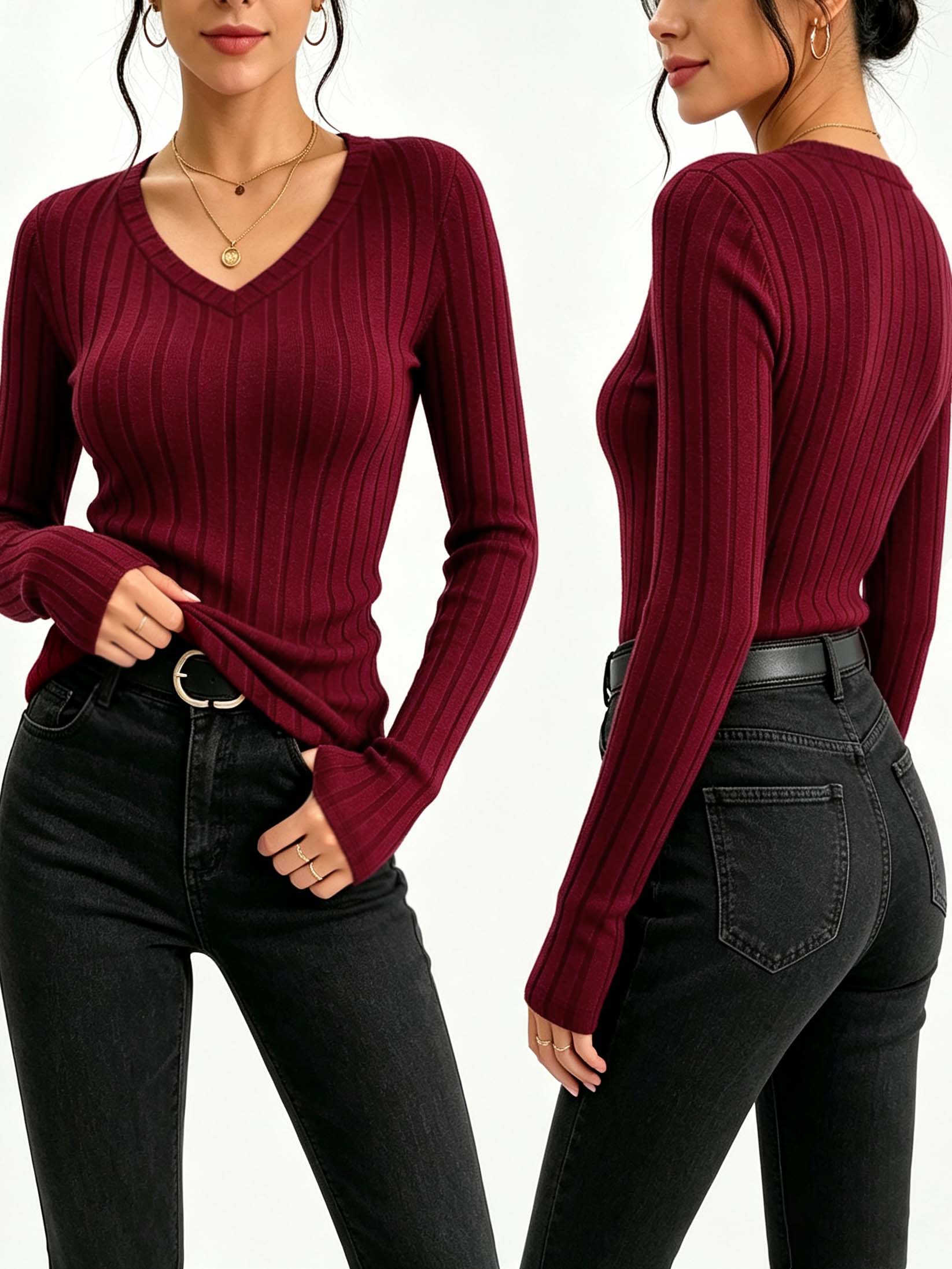 Atasan Rajut Wanita Model V-Ne - Winter Clothing For Women ulasan dan harga