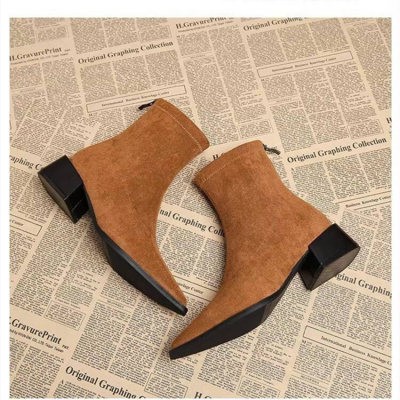 Sepatu Bot Wanita Hak Rendah M - Winter Clothing For Women ulasan dan harga