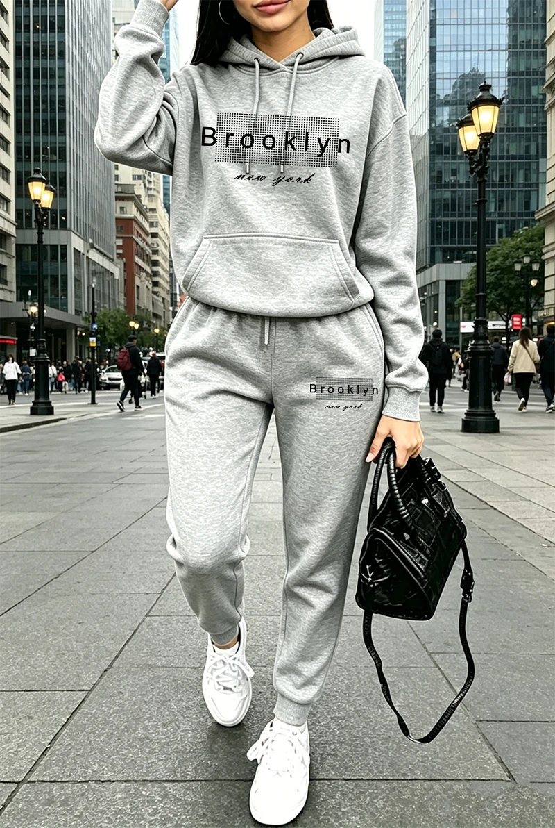 Setelan Olahraga Wanita, Hoodi - Winter Clothing For Women ulasan dan harga