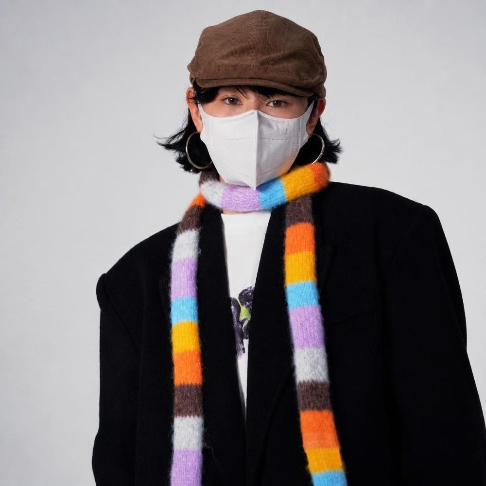 Syal Rajut Bergaris Gaya Y2K T - Winter Clothing Looks ulasan dan harga