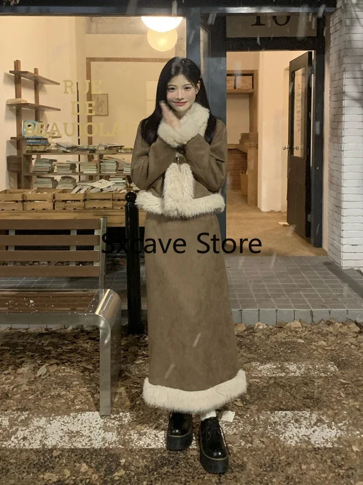 Set Rok 2 Potong Bulu Imitasi  - Winter Clothing Kit ulasan dan harga